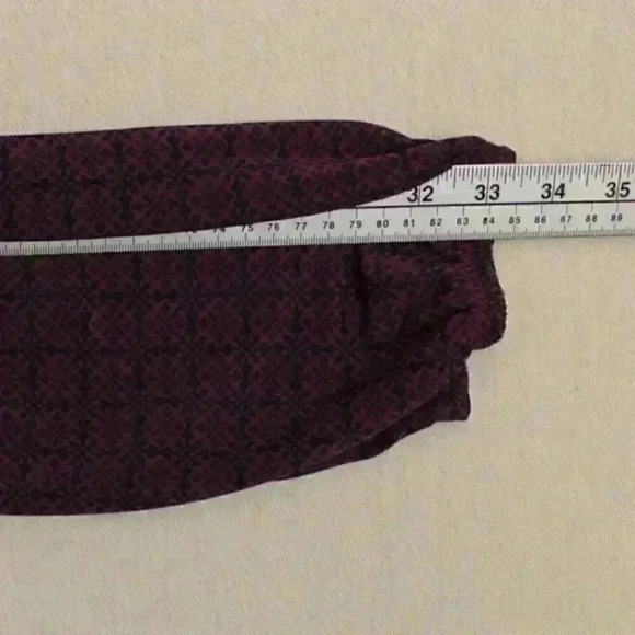 🔵 2/$15 ~ GEORGE ladies‎ blouse XL purple with black designs - Picture 8 of 10